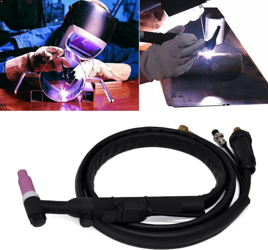 Antorcha de soldadura TIG mejorada WP-17V de 13 pies refrigerada por aire para soldador MIG/soldador de palo, kit de antorcha de soldadura P-17V 13 pies refrigerado por aire para soldador MIG / palo