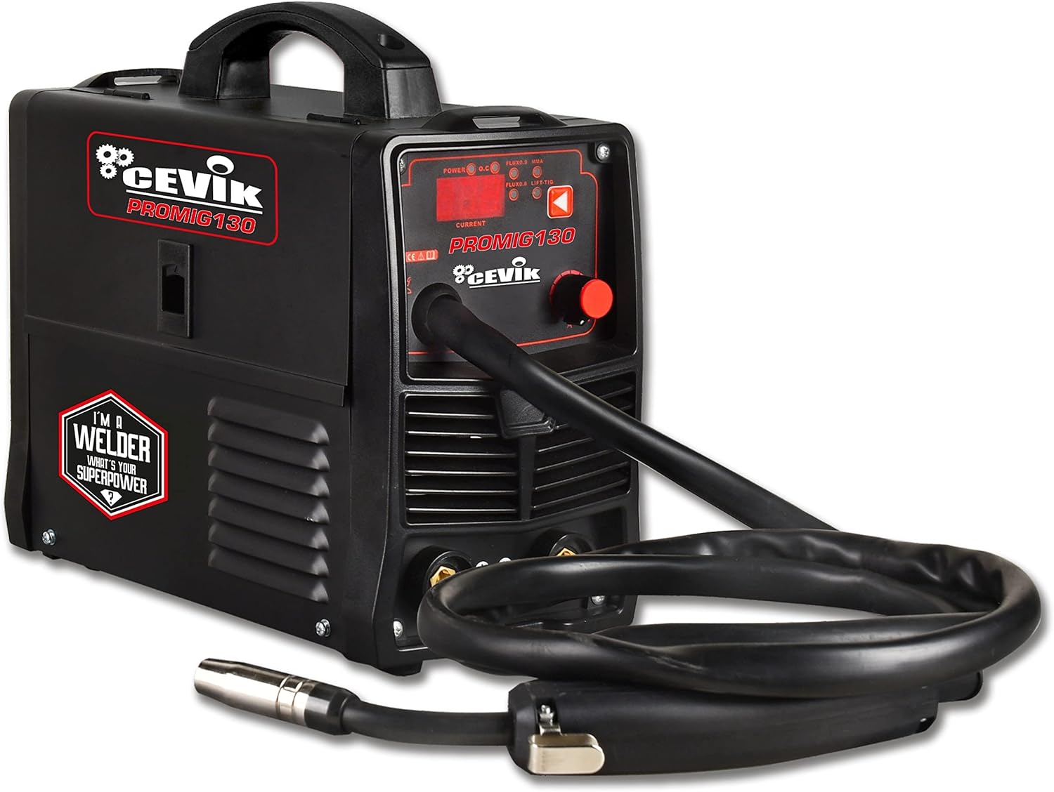 CEVIK PRO – Soldador Inverter Multifunción CE-PROMIG130 130Amp – MMA, MIG Sin Gas, TIG Lift – Panel Sencillo de Regulación review 1