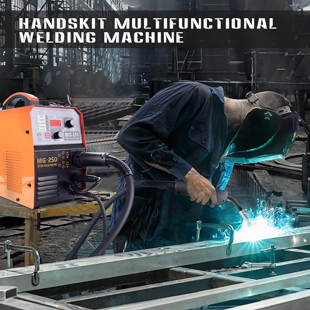 Electric Machine Maker Soldadora MIG portátil, máquina de Soldadura combinada 3 en 1 MMA/MIG/Lift TIG, soldadora de núcleo fundente, máquina soldadora MIG-520, Equipo de Soldadura