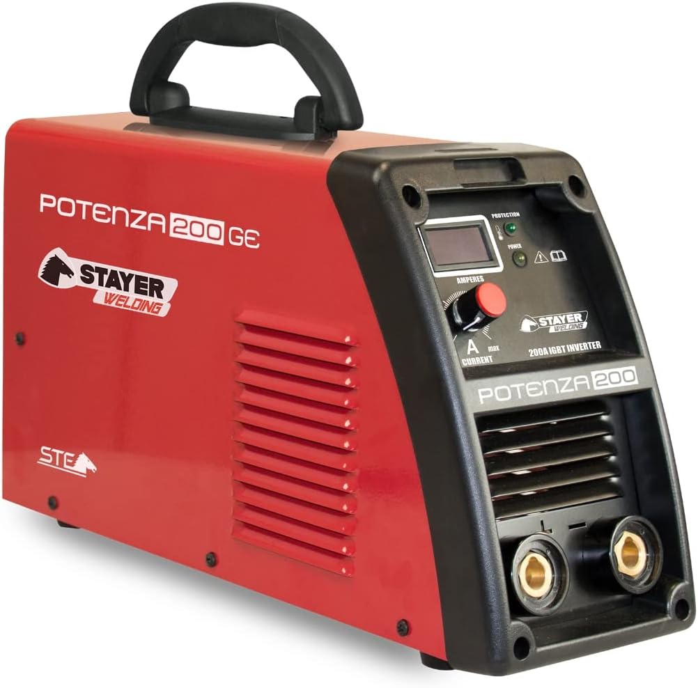 Equipo de soldadura Inverter Profesional MMA Electrodo POTENZA 200 K (incluye maletín)