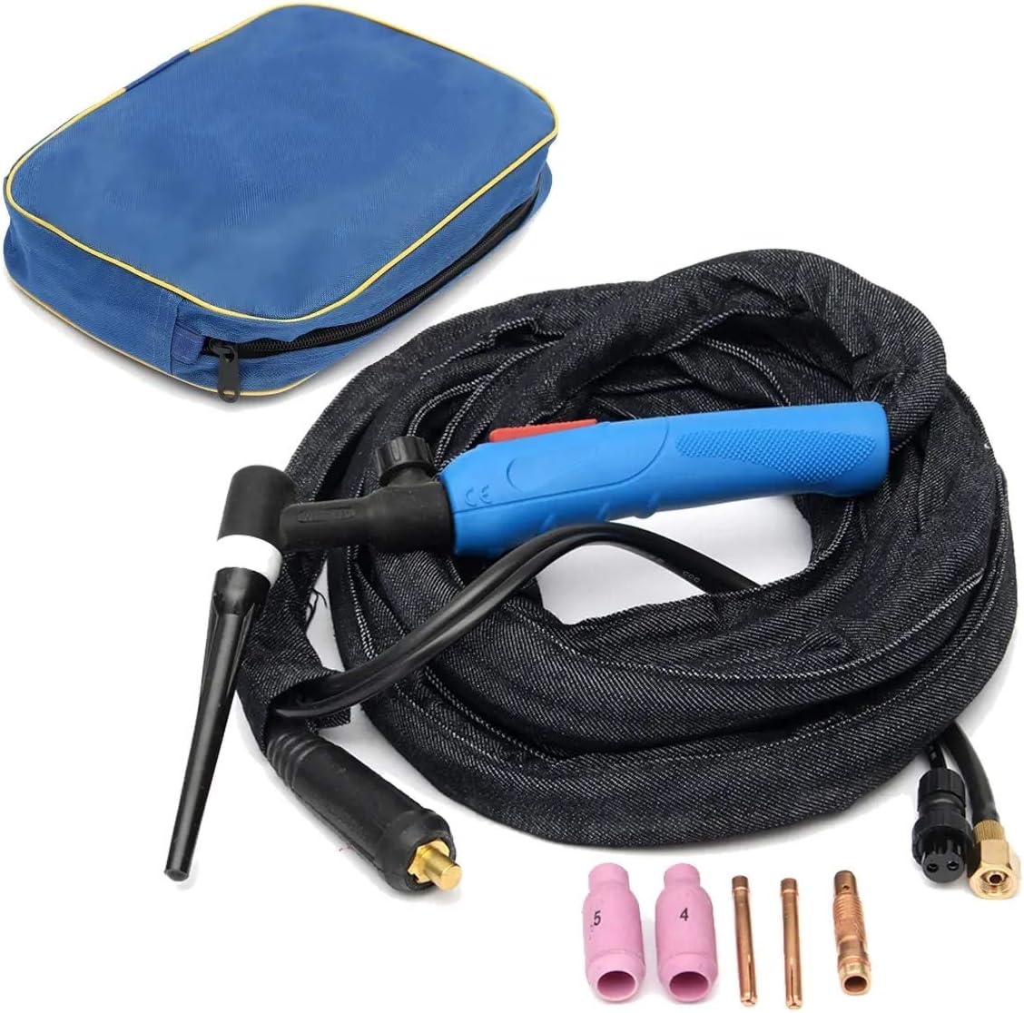 Kit de soldadura El aire de refrigeración al de argón pistola de soldadura Tig Antorcha completa con flexible y la válvula 12 pies 150Amp Alicates de antorcha para soldadores multiusos pro