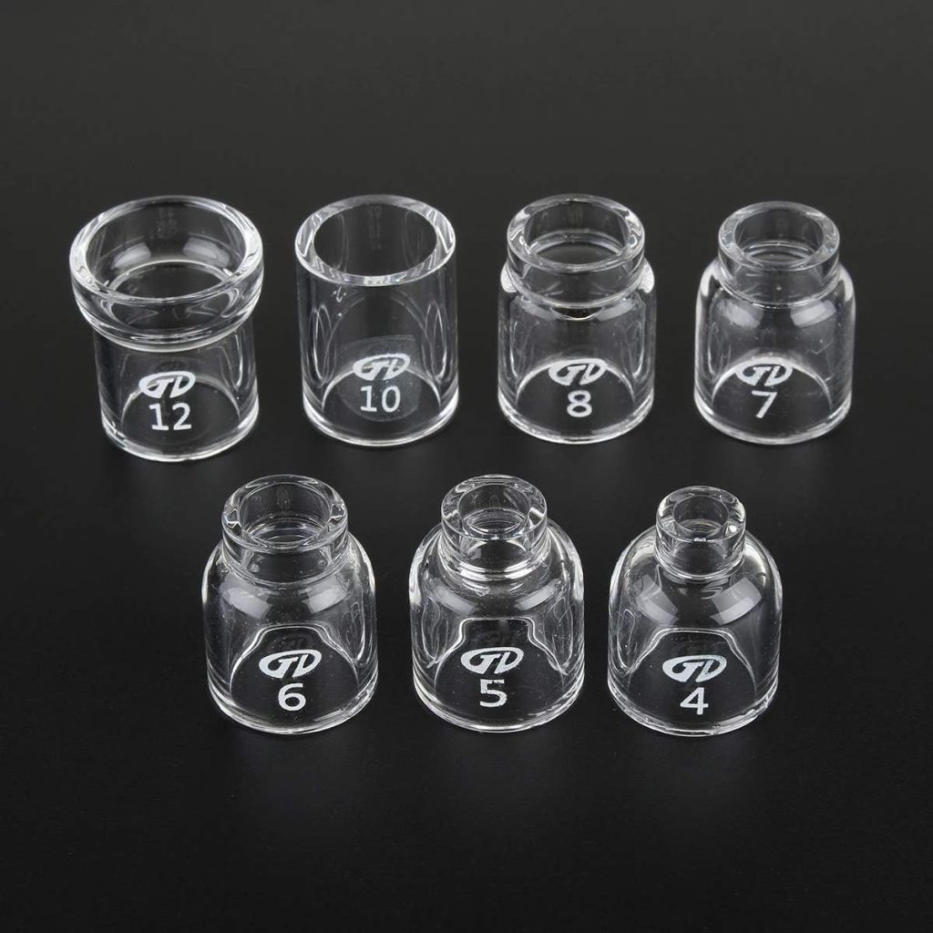 Kit de soldadura Ranura de soldadura TIG Accesorios Antorcha Stubby Gas Copa de cristal for WP-17/18/26 29pcs Alicates de antorcha para soldadores multiusos pro
