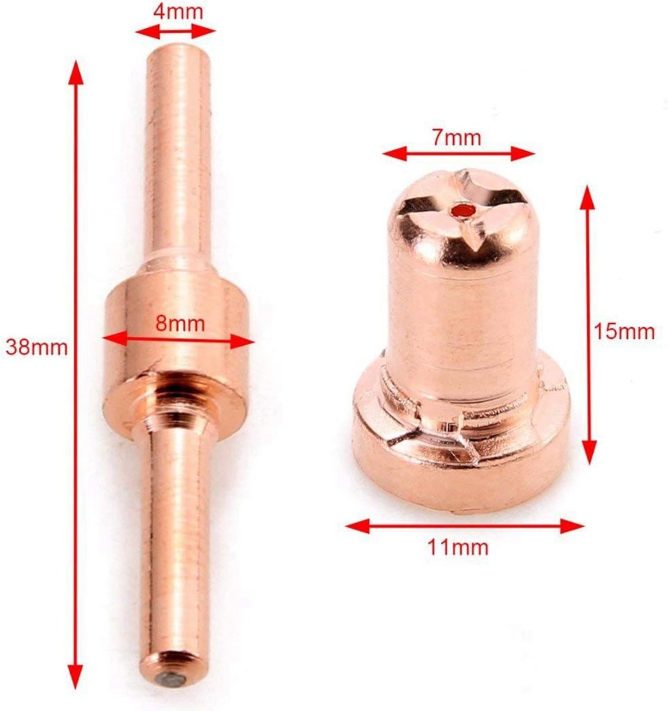 Kit de y boquillas extendidas de punta de cortador de plasma largo y consumible para PT31 LG40 40A soldador antorcha
