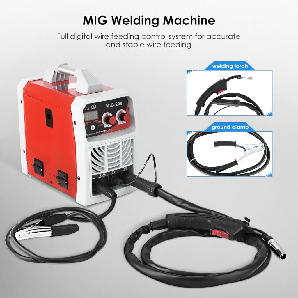 Maquina Soldador 3 en 1 ARC/MIG/TIG,Aomdom soldador inverter 220V 200A,con antalla digital LCDpara soldador electrodo soldadura Soldadora portátil per reparación y mantenimiento de varios equipos