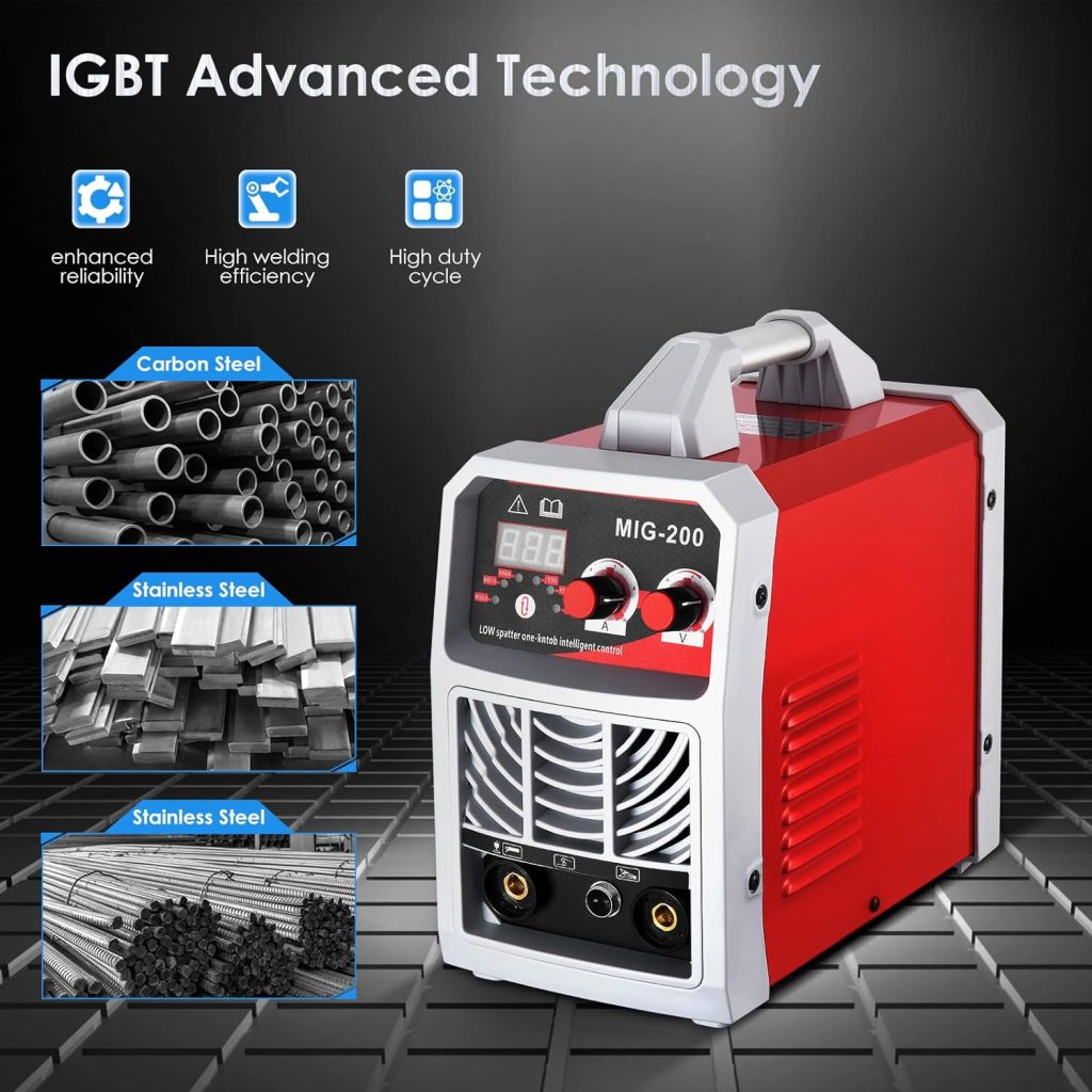 Maquina Soldador 3 en 1 ARC/MIG/TIG,Aomdom soldador inverter 220V 200A,con antalla digital LCDpara soldador electrodo soldadura Soldadora portátil per reparación y mantenimiento de varios equipos