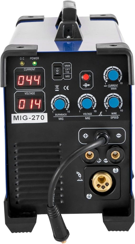 NOALED Máquina de Soldadura MIG MMA 3 en 1, soldadora Mig, soldadora 270A MIG MMA, Combo Potente y eficiente