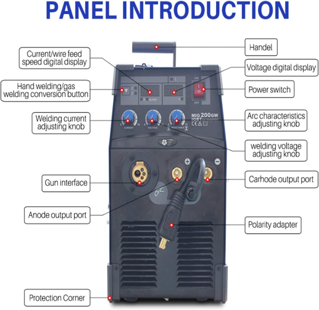 NOALED Soldador Inteligente MIG200GW Mig, Nueva Apariencia, monofásico, MIG MMA, máquina de Soldadura Mig