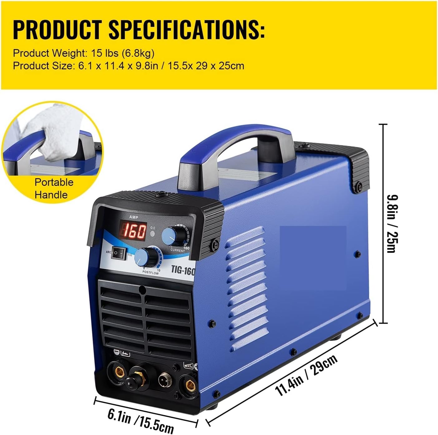 Reseña de OTENC TIG-160DC HF TIG/ARC 2 en 1 Combo DC Soldador
