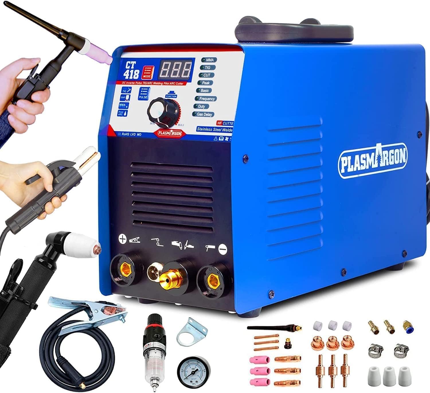 Análisis de PLASMARGON 3 en 1 Combo Cortadora de Plasma Tig MMA Inverter