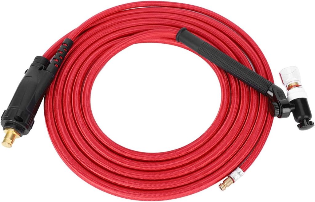 TANKE Antorcha de Soldadura Soldador TIG Herramienta de Soldadura por Arco de argón Plástico Rojo Ligero portátil 4 Metros 36,5 oz