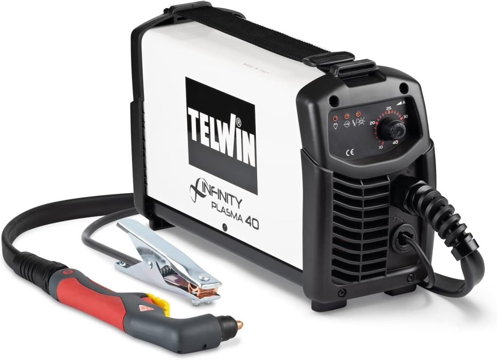 TELWIN - Cortador de Plasma Inverter TE-816145 - Corte Rápido Sin Deformaciones - Para Todos Materiales Conductores - Caja de Aluminio Incluida