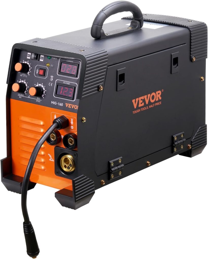 VEVOR 3 en 1 - Estación de soldadura MIG-160 MIG MMA TIG 160A estación de soldadura portátil soldadora inversionista de alambre con relleno máquina de soldadura