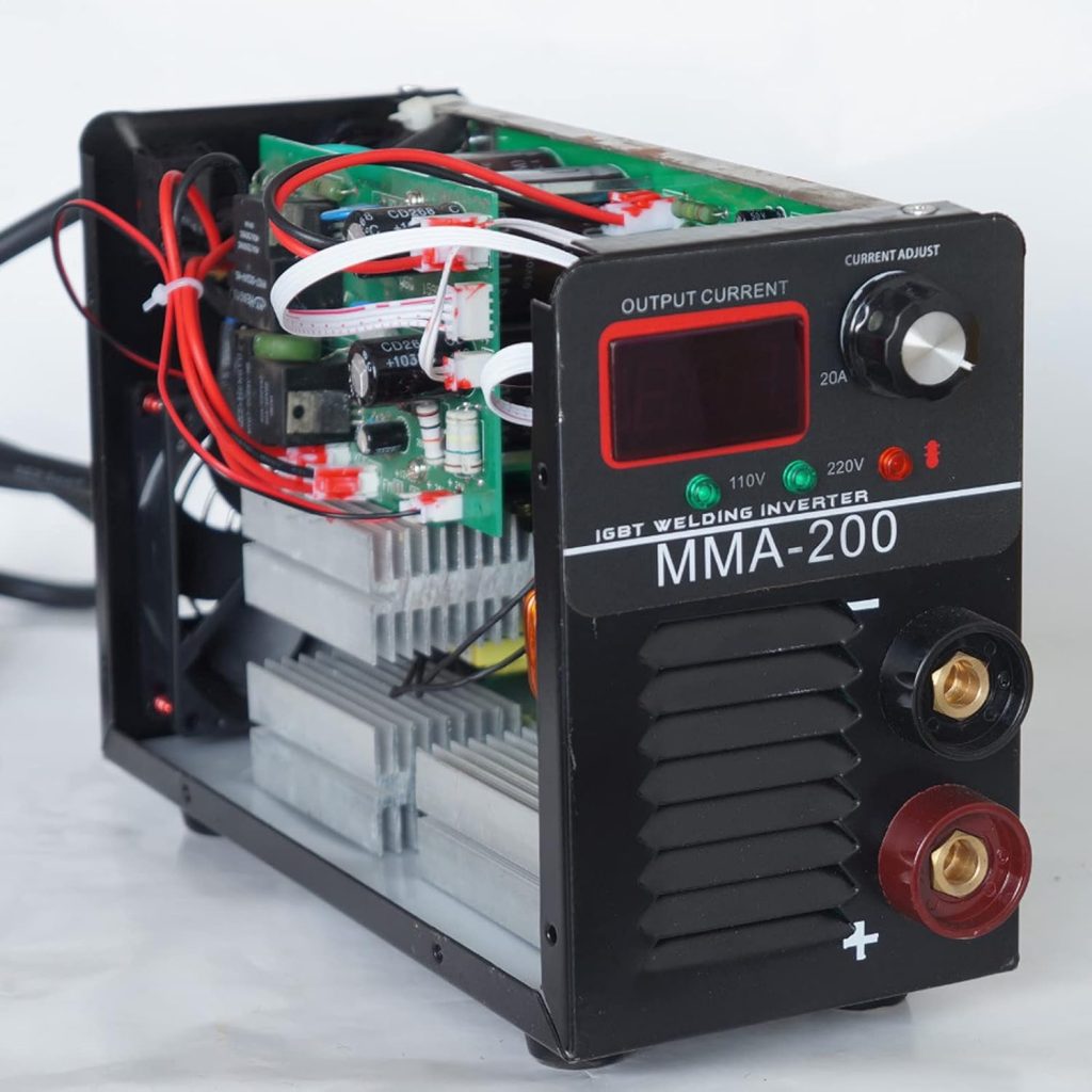 Wgwioo Soldadora Mig, Máquina De Soldadura MIG De Doble Voltaje 120 Amperios, Núcleo De Flujo 2 En 1 / Inversor IGBT De Alimentación Automática De Alambre Sólido