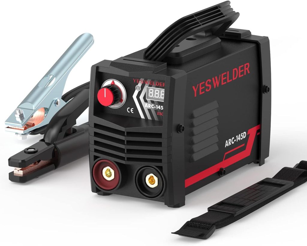 YESWELDER 145A ARC Soldador Electrodo 230V MMA Soldador eléctrico Soldador de varilla Hot Start IGBT Inverter Anti-Stick Pantalla digital LCD